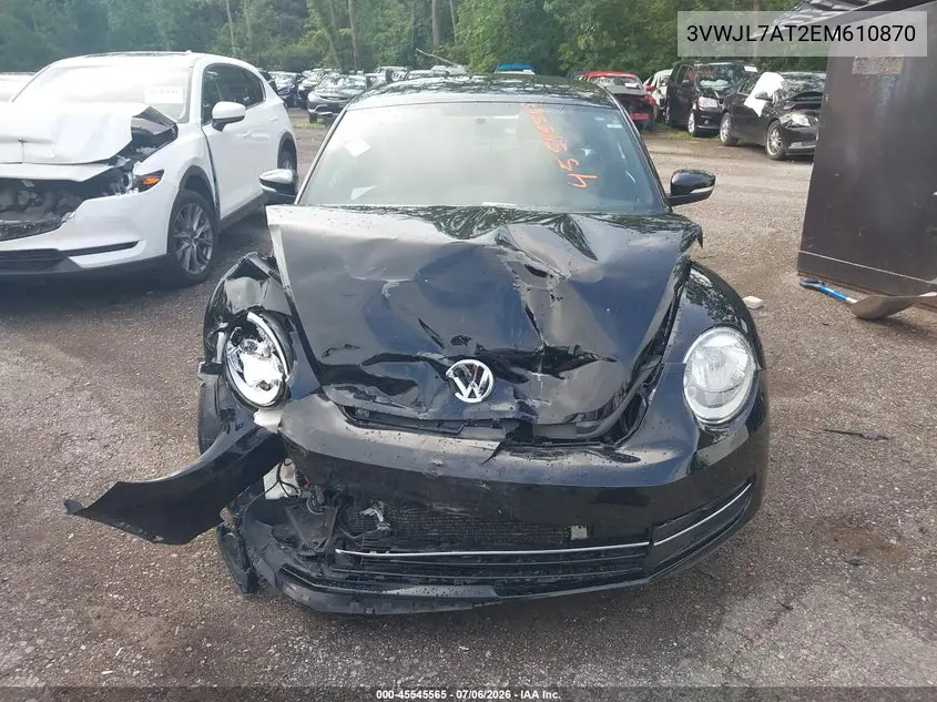 2014 Volkswagen Beetle 2.0L Tdi VIN: 3VWJL7AT2EM610870 Lot: 45545565