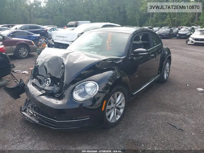 2014 Volkswagen Beetle 2.0L Tdi VIN: 3VWJL7AT2EM610870 Lot: 45545565