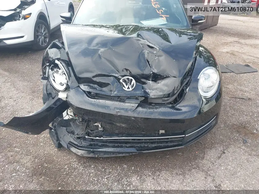 2014 Volkswagen Beetle 2.0L Tdi VIN: 3VWJL7AT2EM610870 Lot: 45545565