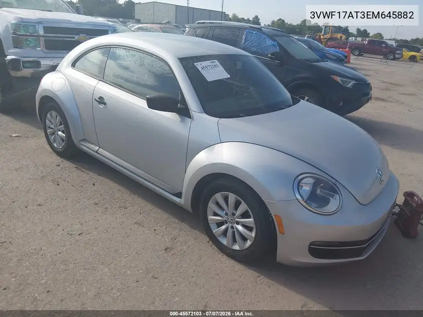 2014 Volkswagen Beetle 1.8T Entry VIN: 3VWF17AT3EM645882 Lot: 45572103
