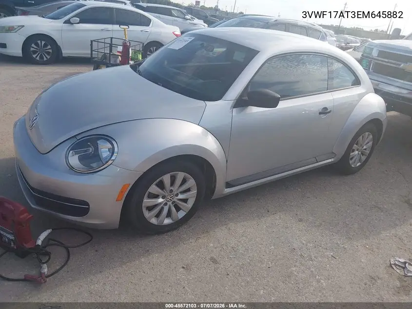 2014 Volkswagen Beetle 1.8T Entry VIN: 3VWF17AT3EM645882 Lot: 45572103
