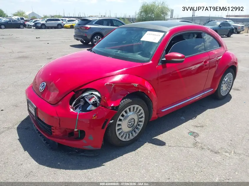 2014 Volkswagen Beetle 2.5L VIN: 3VWJP7AT9EM612992 Lot: 45590605