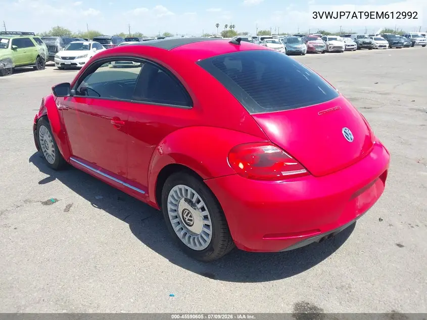 2014 Volkswagen Beetle 2.5L VIN: 3VWJP7AT9EM612992 Lot: 45590605