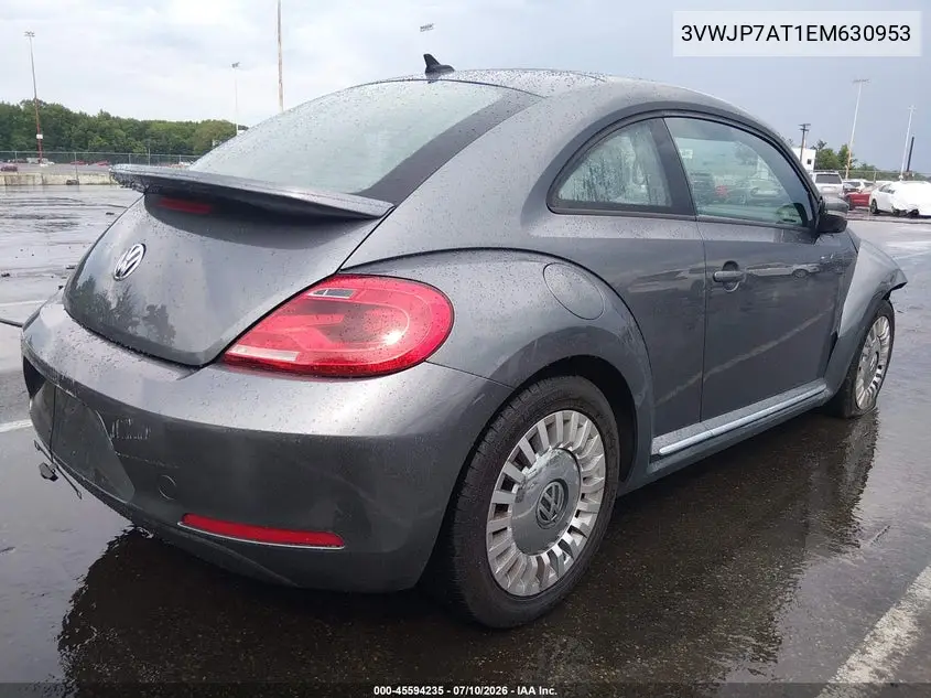 2014 Volkswagen Beetle 2.5L VIN: 3VWJP7AT1EM630953 Lot: 45594235