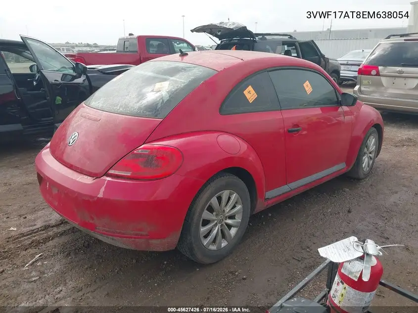 2014 Volkswagen Beetle 1.8T Entry VIN: 3VWF17AT8EM638054 Lot: 45627426
