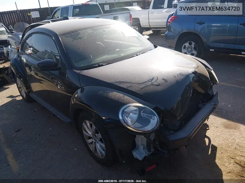 2014 Volkswagen Beetle 1.8T Entry VIN: 3VWF17ATXEM634720 Lot: 45633018