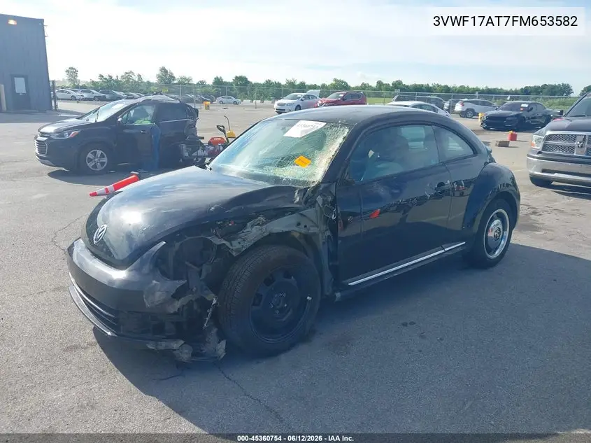 2015 Volkswagen Beetle 1.8T Classic VIN: 3VWF17AT7FM653582 Lot: 45360754