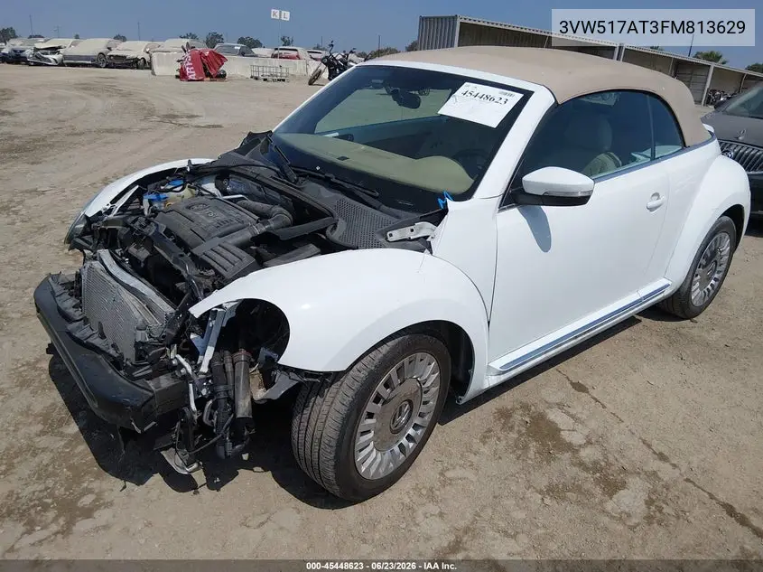 2015 Volkswagen Beetle 1.8T VIN: 3VW517AT3FM813629 Lot: 45448623