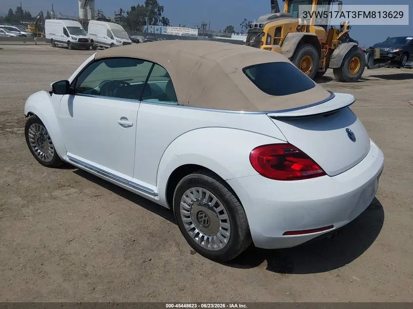 2015 Volkswagen Beetle 1.8T VIN: 3VW517AT3FM813629 Lot: 45448623