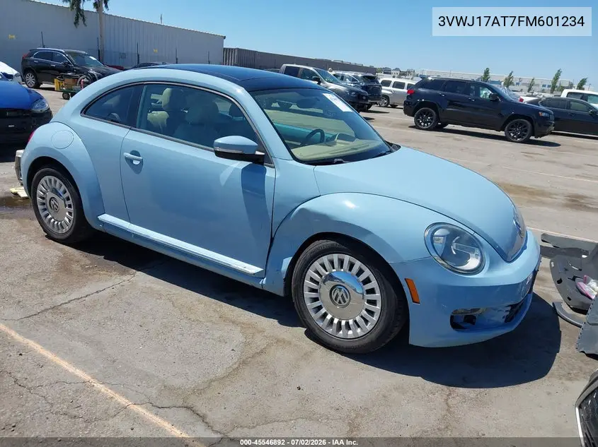 2015 Volkswagen Beetle 1.8T VIN: 3VWJ17AT7FM601234 Lot: 45546892