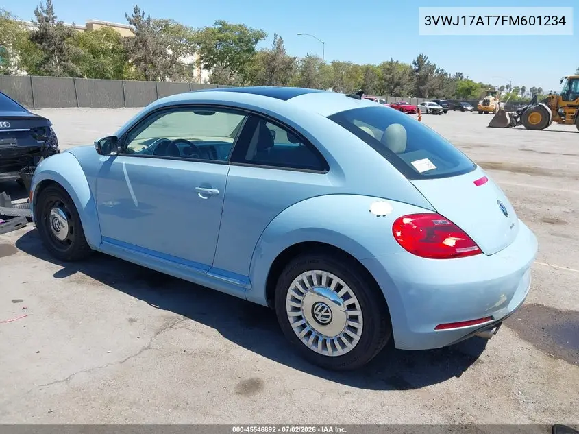 2015 Volkswagen Beetle 1.8T VIN: 3VWJ17AT7FM601234 Lot: 45546892