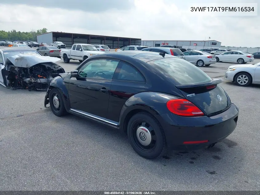 2015 Volkswagen Beetle 1.8T Classic VIN: 3VWF17AT9FM616534 Lot: 45554142