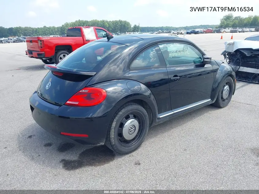 2015 Volkswagen Beetle 1.8T Classic VIN: 3VWF17AT9FM616534 Lot: 45554142