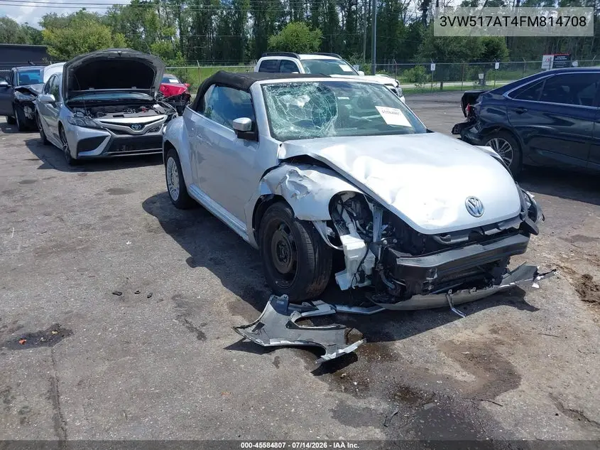 2015 Volkswagen Beetle 1.8T VIN: 3VW517AT4FM814708 Lot: 45584807