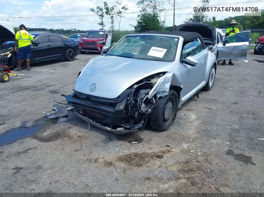 2015 Volkswagen Beetle 1.8T VIN: 3VW517AT4FM814708 Lot: 45584807