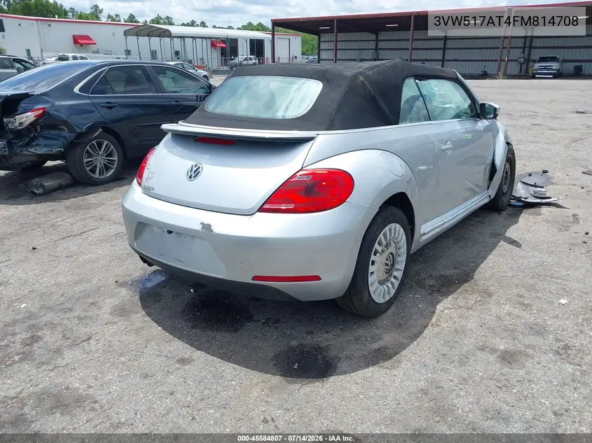 2015 Volkswagen Beetle 1.8T VIN: 3VW517AT4FM814708 Lot: 45584807