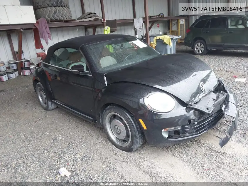 2015 Volkswagen Beetle 1.8T Classic VIN: 3VW517AT5FM808416 Lot: 45607007