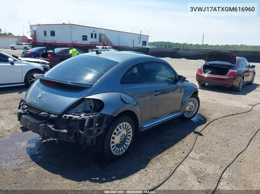 2016 Volkswagen Beetle 1.8T Se VIN: 3VWJ17ATXGM616960 Lot: 45472307