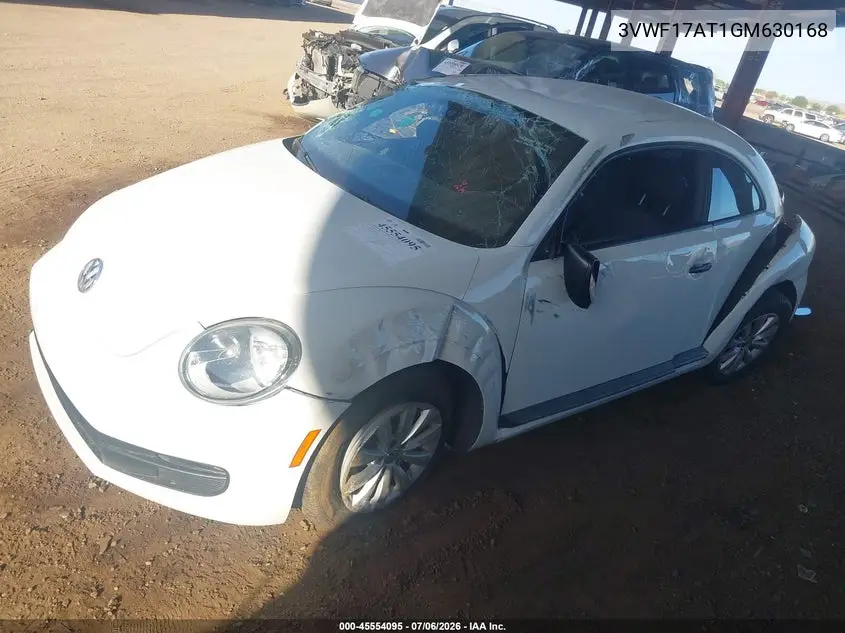 2016 Volkswagen Beetle 1.8T S VIN: 3VWF17AT1GM630168 Lot: 45554095