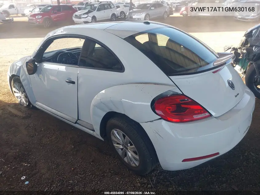 2016 Volkswagen Beetle 1.8T S VIN: 3VWF17AT1GM630168 Lot: 45554095