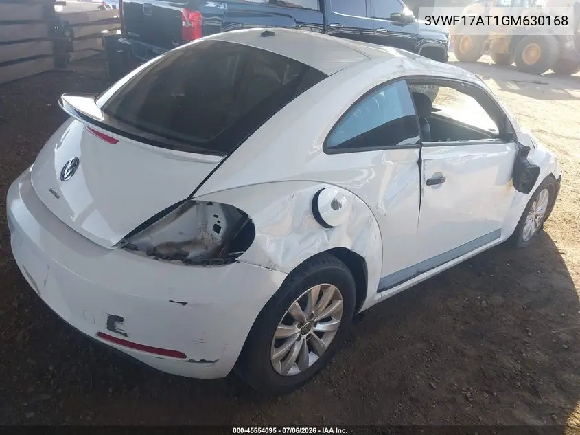 2016 Volkswagen Beetle 1.8T S VIN: 3VWF17AT1GM630168 Lot: 45554095
