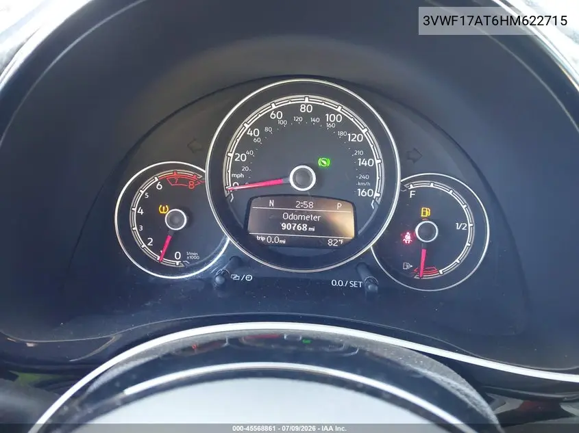 2017 Volkswagen Beetle #Pinkbeetle/1.8T Classic/1.8T S VIN: 3VWF17AT6HM622715 Lot: 45568861