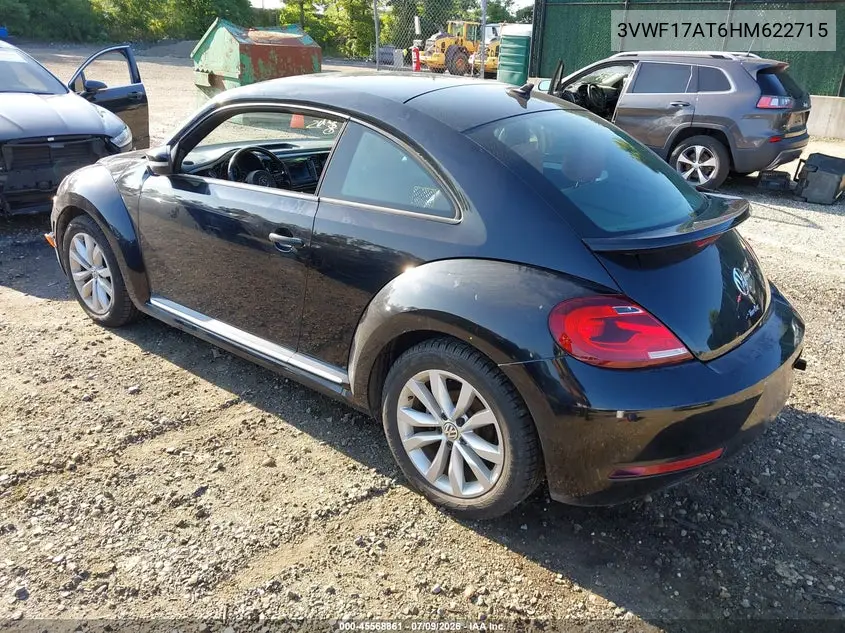 2017 Volkswagen Beetle #Pinkbeetle/1.8T Classic/1.8T S VIN: 3VWF17AT6HM622715 Lot: 45568861