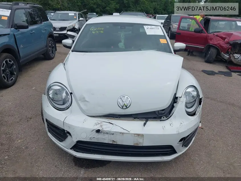 2018 Volkswagen Beetle 2.0T Coast/2.0T S VIN: 3VWFD7AT5JM706246 Lot: 45489721