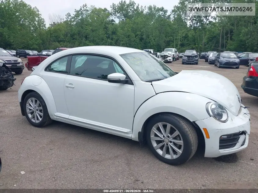 2018 Volkswagen Beetle 2.0T Coast/2.0T S VIN: 3VWFD7AT5JM706246 Lot: 45489721