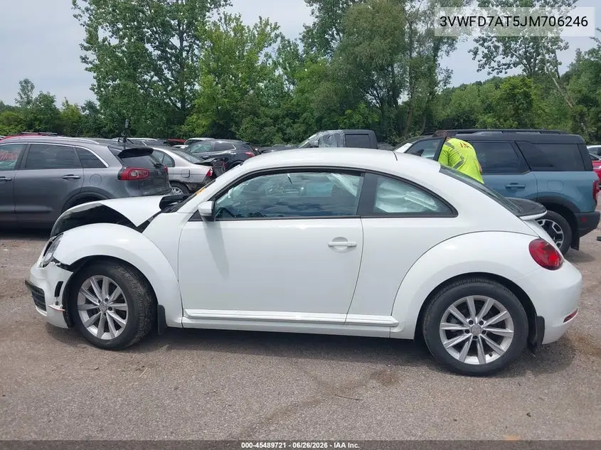 2018 Volkswagen Beetle 2.0T Coast/2.0T S VIN: 3VWFD7AT5JM706246 Lot: 45489721