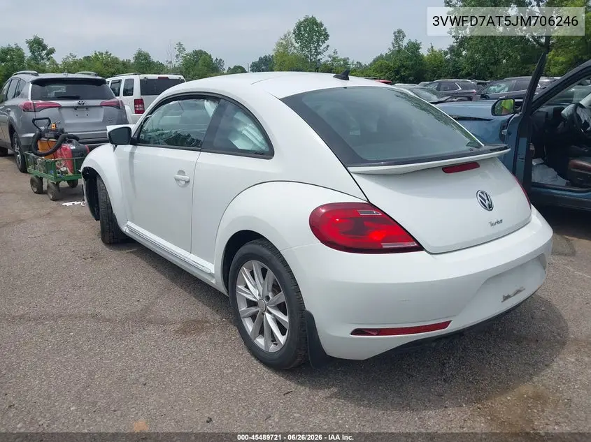 2018 Volkswagen Beetle 2.0T Coast/2.0T S VIN: 3VWFD7AT5JM706246 Lot: 45489721