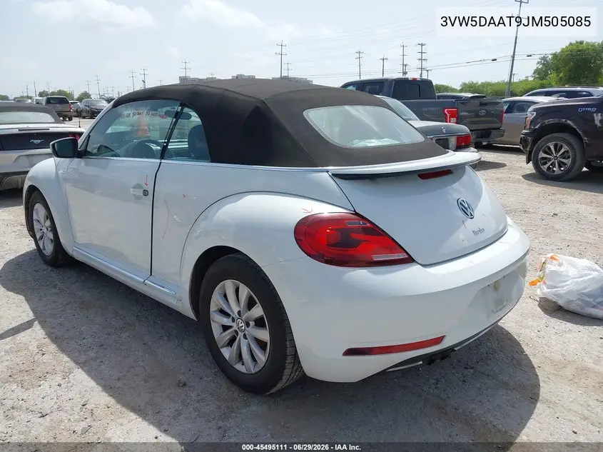 2018 Volkswagen Beetle 2.0T Coast/2.0T S/2.0T Se VIN: 3VW5DAAT9JM505085 Lot: 45495111