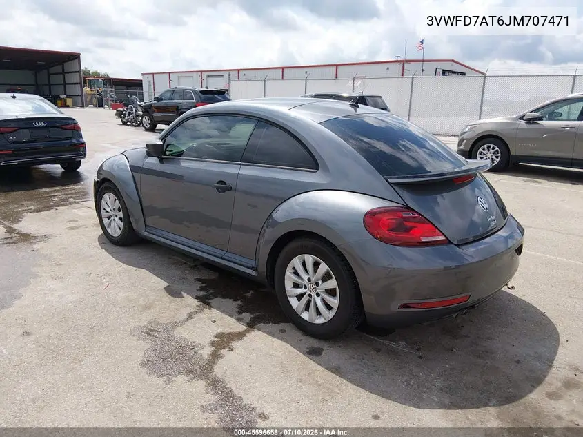 2018 Volkswagen Beetle 2.0T Coast/2.0T S VIN: 3VWFD7AT6JM707471 Lot: 45596658