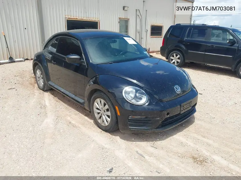 2018 Volkswagen Beetle 2.0T Coast/2.0T S VIN: 3VWFD7AT6JM703081 Lot: 45608776