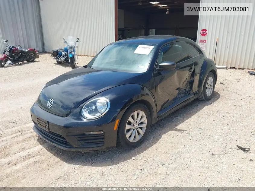 2018 Volkswagen Beetle 2.0T Coast/2.0T S VIN: 3VWFD7AT6JM703081 Lot: 45608776