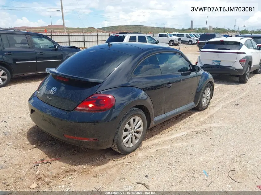 2018 Volkswagen Beetle 2.0T Coast/2.0T S VIN: 3VWFD7AT6JM703081 Lot: 45608776