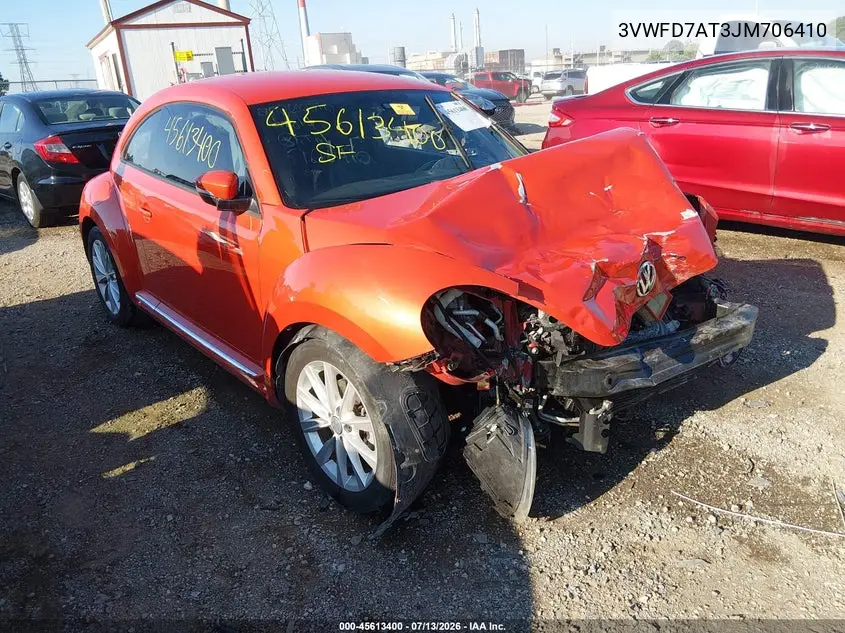 2018 Volkswagen Beetle 2.0T Coast/2.0T S VIN: 3VWFD7AT3JM706410 Lot: 45613400