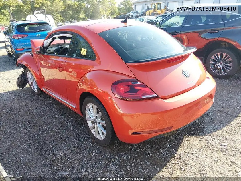 2018 Volkswagen Beetle 2.0T Coast/2.0T S VIN: 3VWFD7AT3JM706410 Lot: 45613400