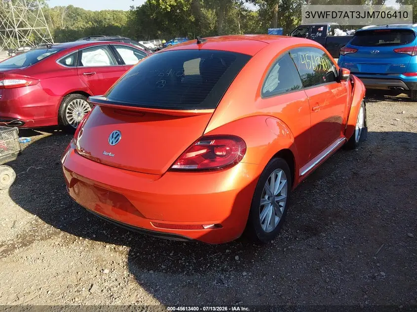 2018 Volkswagen Beetle 2.0T Coast/2.0T S VIN: 3VWFD7AT3JM706410 Lot: 45613400