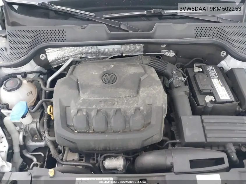 2019 Volkswagen Beetle 2.0T Final Edition Se/2.0T Final Edition Sel/2.0T S/2.0T Se VIN: 3VW5DAAT9KM502253 Lot: 45414655
