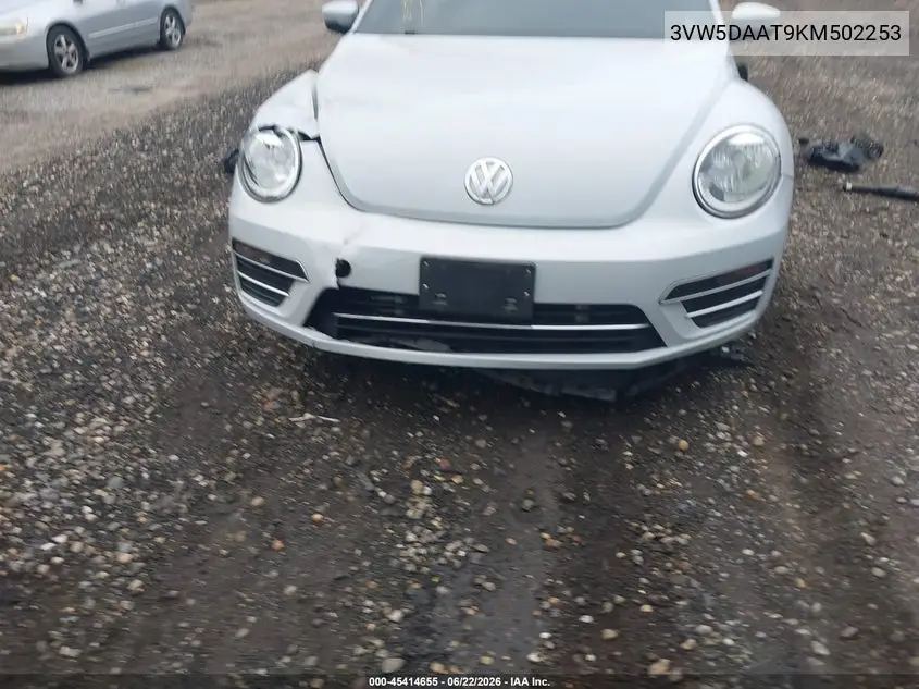 2019 Volkswagen Beetle 2.0T Final Edition Se/2.0T Final Edition Sel/2.0T S/2.0T Se VIN: 3VW5DAAT9KM502253 Lot: 45414655