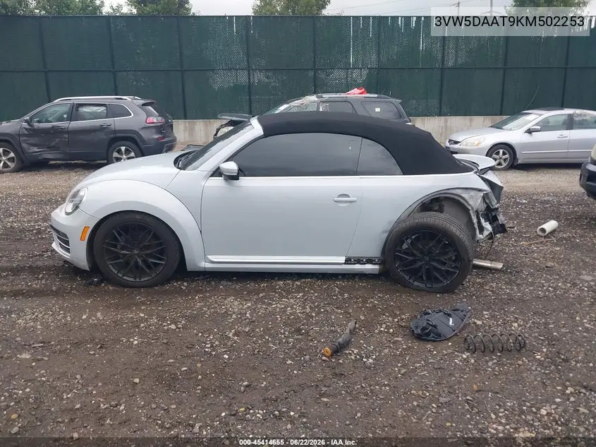 2019 Volkswagen Beetle 2.0T Final Edition Se/2.0T Final Edition Sel/2.0T S/2.0T Se VIN: 3VW5DAAT9KM502253 Lot: 45414655