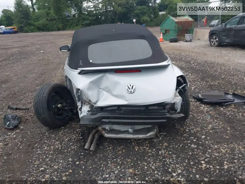 2019 Volkswagen Beetle 2.0T Final Edition Se/2.0T Final Edition Sel/2.0T S/2.0T Se VIN: 3VW5DAAT9KM502253 Lot: 45414655