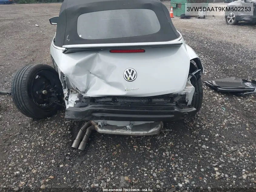 2019 Volkswagen Beetle 2.0T Final Edition Se/2.0T Final Edition Sel/2.0T S/2.0T Se VIN: 3VW5DAAT9KM502253 Lot: 45414655