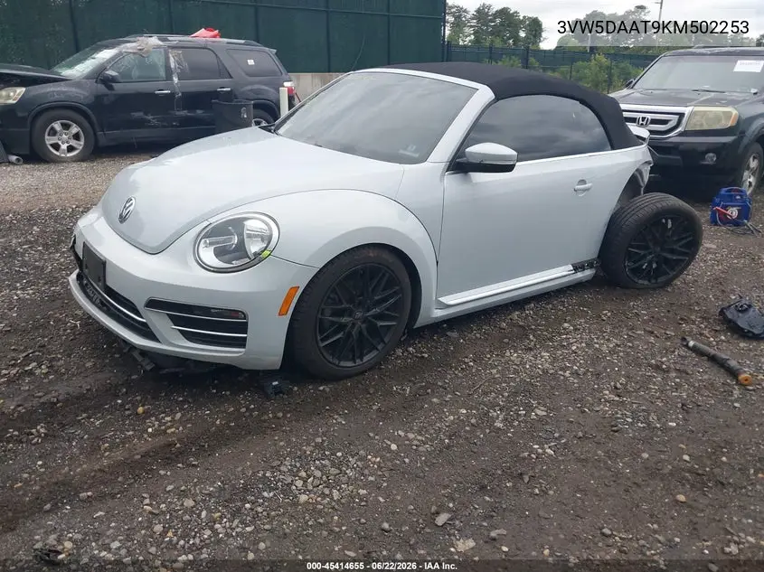 2019 Volkswagen Beetle 2.0T Final Edition Se/2.0T Final Edition Sel/2.0T S/2.0T Se VIN: 3VW5DAAT9KM502253 Lot: 45414655