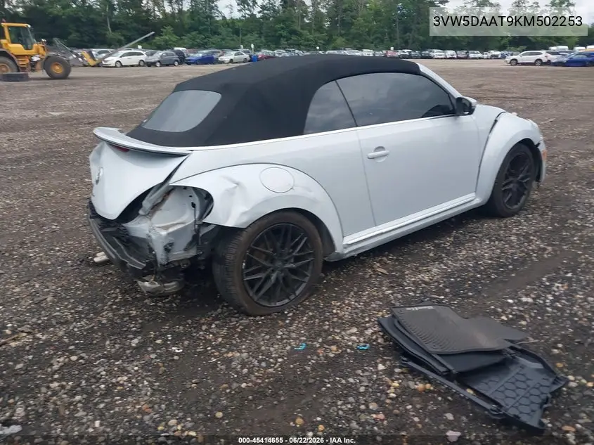 2019 Volkswagen Beetle 2.0T Final Edition Se/2.0T Final Edition Sel/2.0T S/2.0T Se VIN: 3VW5DAAT9KM502253 Lot: 45414655