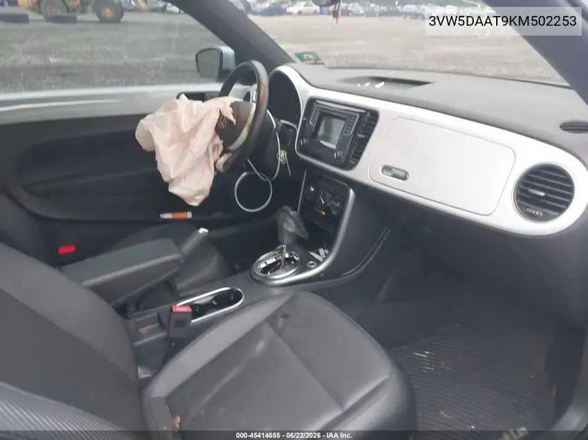 2019 Volkswagen Beetle 2.0T Final Edition Se/2.0T Final Edition Sel/2.0T S/2.0T Se VIN: 3VW5DAAT9KM502253 Lot: 45414655