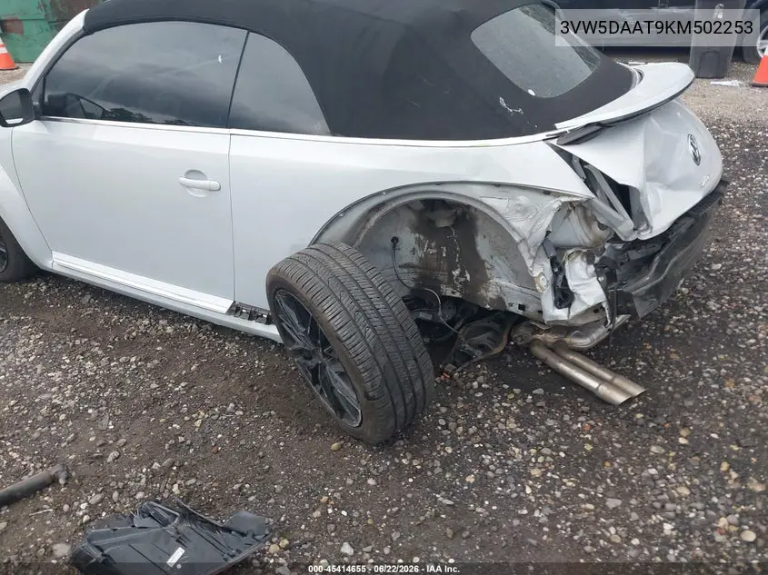 2019 Volkswagen Beetle 2.0T Final Edition Se/2.0T Final Edition Sel/2.0T S/2.0T Se VIN: 3VW5DAAT9KM502253 Lot: 45414655