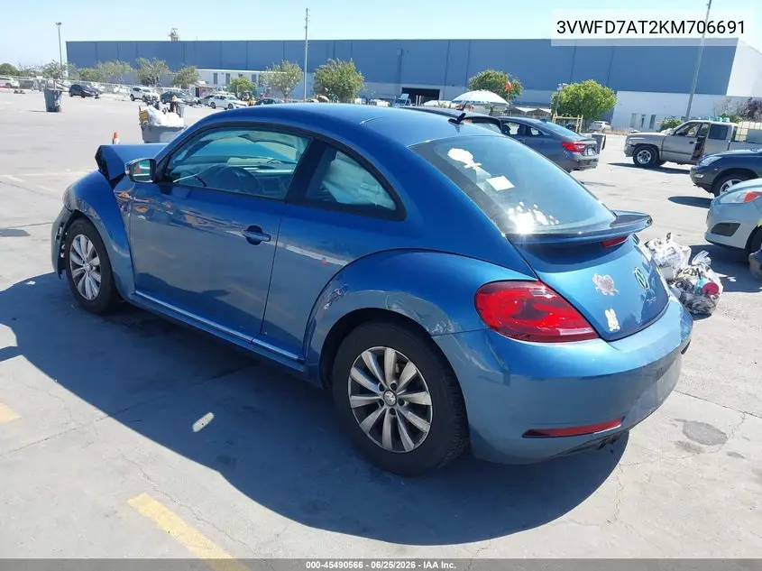 2019 Volkswagen Beetle 2.0T Final Edition Se/2.0T Final Edition Sel/2.0T S VIN: 3VWFD7AT2KM706691 Lot: 45490566