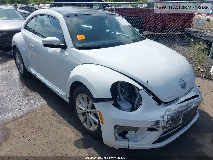 2019 Volkswagen Beetle 2.0T Se VIN: 3VWJD7AT4KM713085 Lot: 45501525